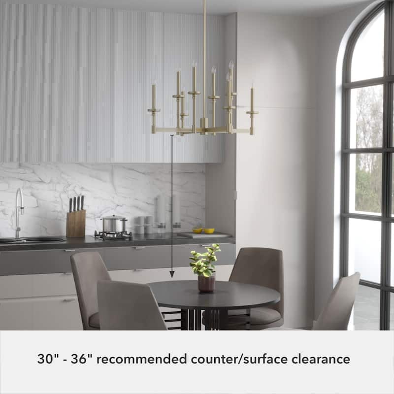 Hunter Briargrove Candle Chandelier - Entry, Dining Room - Glam, Transitional, Modern