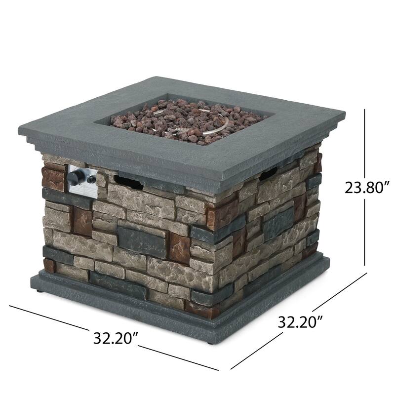 Puerta Outdoor 5-piece Club Chair and Fire Pit Set by Christopher Knight Home
