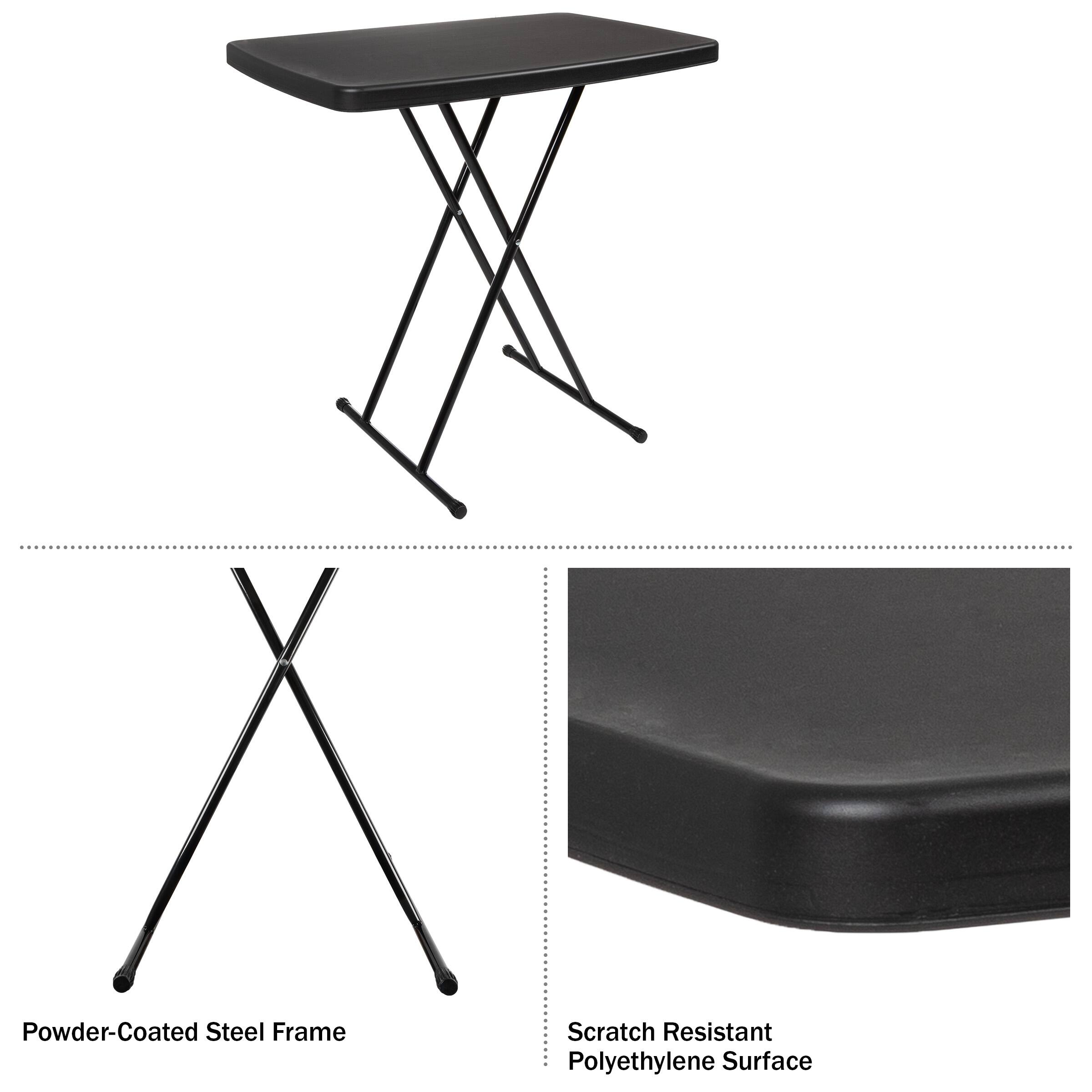 Folding Table Set Set of 2 Lightweight Portable Tables Small