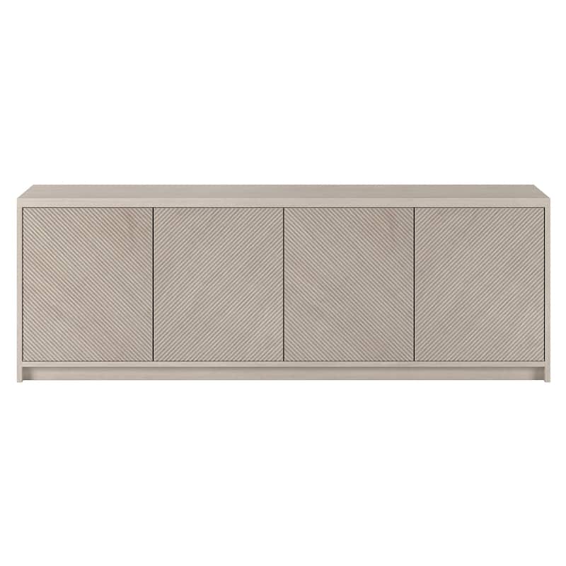 Renad Rectangular Fluted TV Stand for TV's up to 78" - 70" Wide