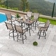 preview thumbnail 2 of 20, Patio Festival 6-Person Bar Height Swivel Bistro/ Dining Set