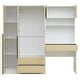 preview thumbnail 4 of 10, 3-Door Wooden Storage Desk Wardrobe for Bedroom with Shelves and 3 Drawers