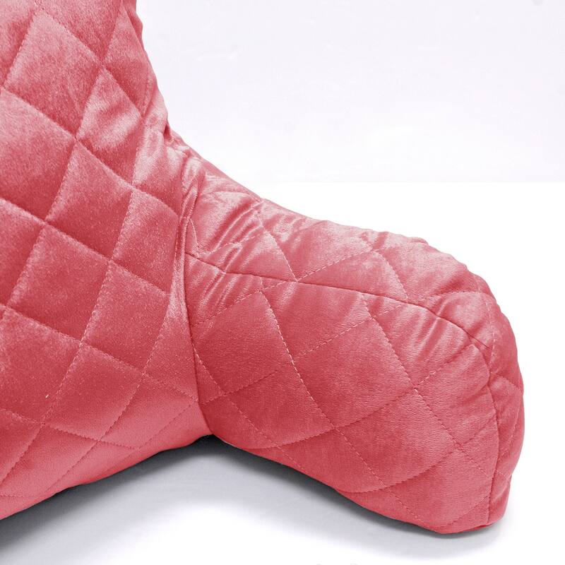 Velvet Do-It-Yourself Bedrest Reading Pillow Cover and Filling