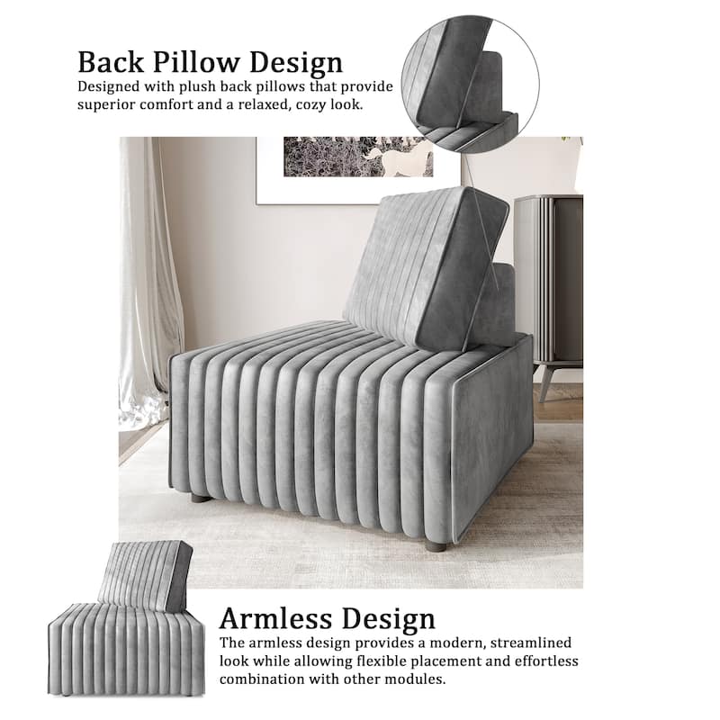 CraftPorch Contemporary Clean-Line Linen Upholstered Chair