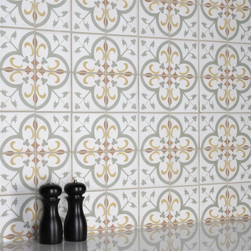 Merola Tile Revival Mini Memory 3-7/8" x 3-7/8" Ceramic Floor and Wall Tile