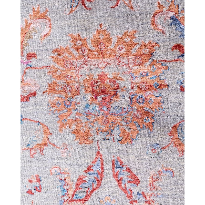 Ikat One-of-a-Kind Hand-Knotted Area Rug, Gray - 9' 3" x 12' 4"