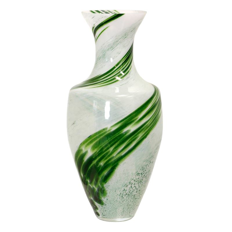StyleCraft Giara Vase - Green Spiral Green Avventurina - Green
