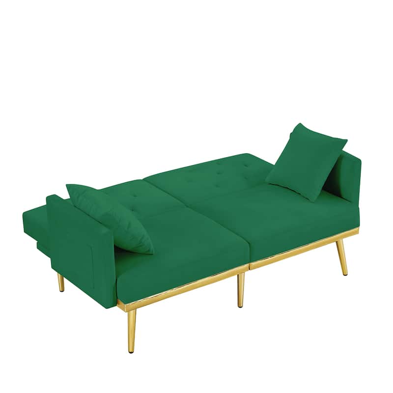 Modern Velvet Sofa Bed for Living Room, Office, Spacious Space