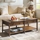 preview thumbnail 19 of 22, HULALA HOME Derk Transitional 47"W Spindle Fluted Rectangular Storage Coffee Table with Solid Wood Drawers