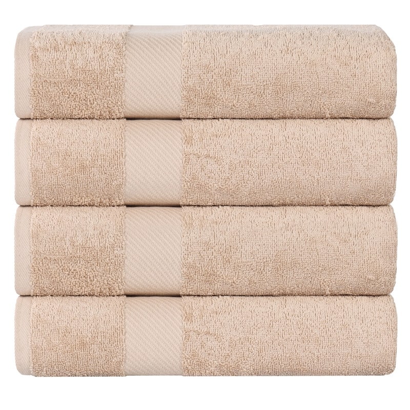 Superior Luxury Solid Highly Absorbent Egyptian Cotton Bath Towel - (Set of 4)