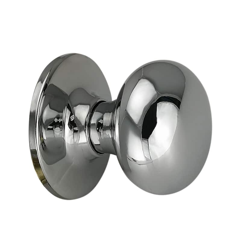 Design House Cambridge Passage Door Knob with Round Rose - Polished Chrome
