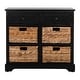preview thumbnail 2 of 8, SAFAVIEH Herman 6-Drawer Black Storage Unit - 29.9” x 13” x 26”