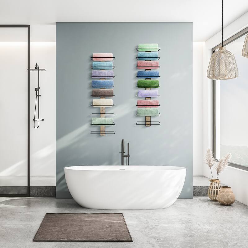 9 Bottle Wine Rack Wood Holder (Set of 3) - 2.5"D x 10"W x 12"H