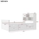 preview thumbnail 5 of 15, Full Size Captain Platform Bed Frame with Storage Bookcases and Shelves, Four Drawers,White
