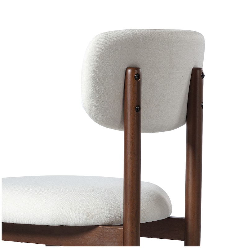 Modern Upholstered Dining Chair with Solid Wood Legs Side Chair for Kitchen Dining Room Living Room (Set of 2)