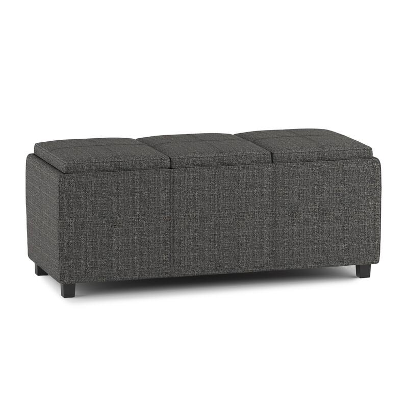 WYNDENHALL Franklin 42-in. Wide Contemporary Rectangular Storage Ottoman