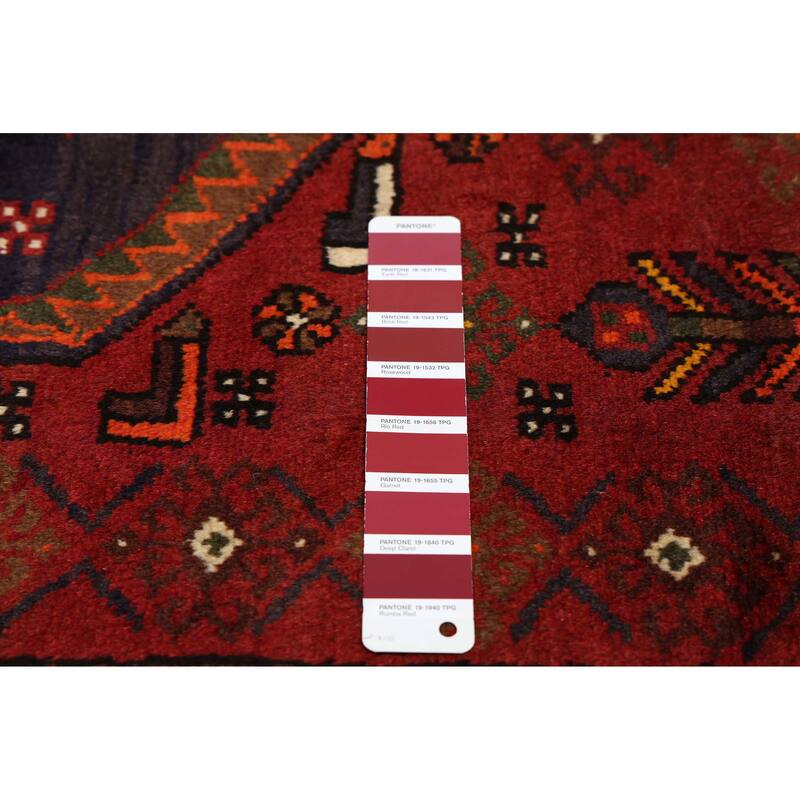 ECARPETGALLERY Hand-knotted Andelz Dark Red Wool Rug - 4'2 x 6'0
