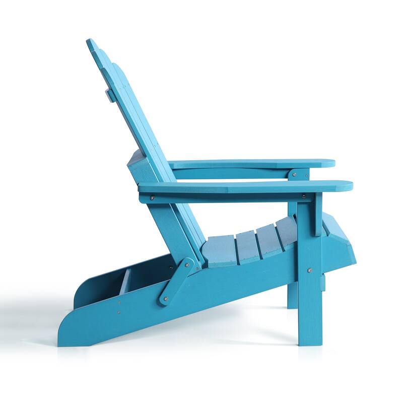 Haven Folding Poly Resin Plastic Adirondack Chair