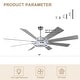 preview thumbnail 36 of 35, Bella Depot 72" Modern Large Ceiling Fan 6-speed Reversible with Dimmable Light and Remote for Family Room