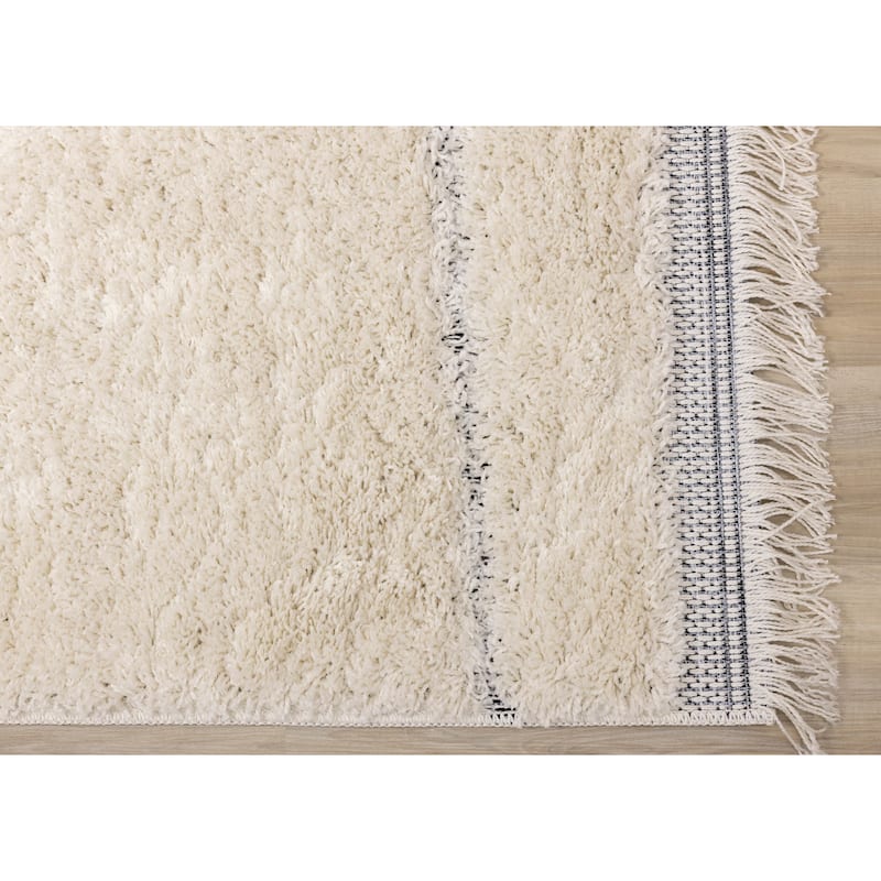 Napa Collection - Cream Angled Lines Rug