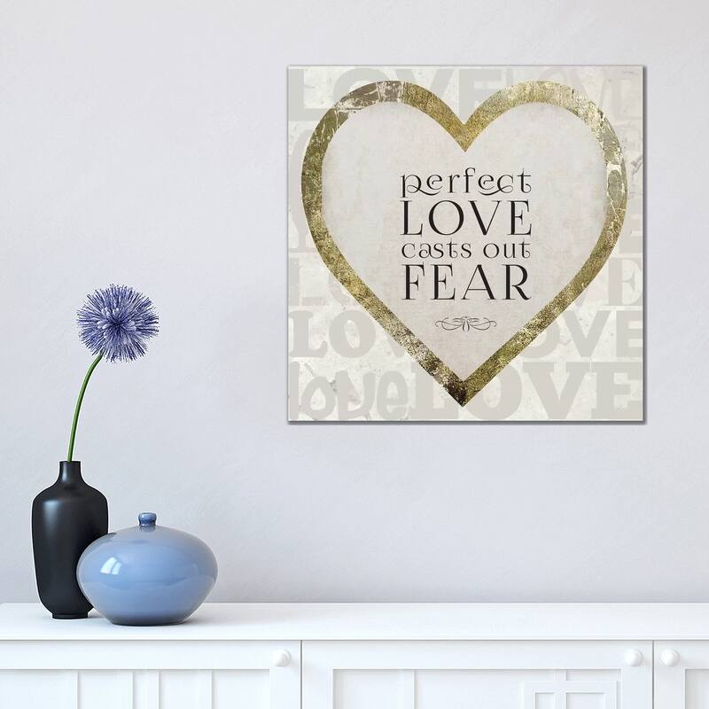 iCanvas "Gold Foil And Black Text Scriptures 4" by Melody Hogan Canvas Print - 18x18x1.5