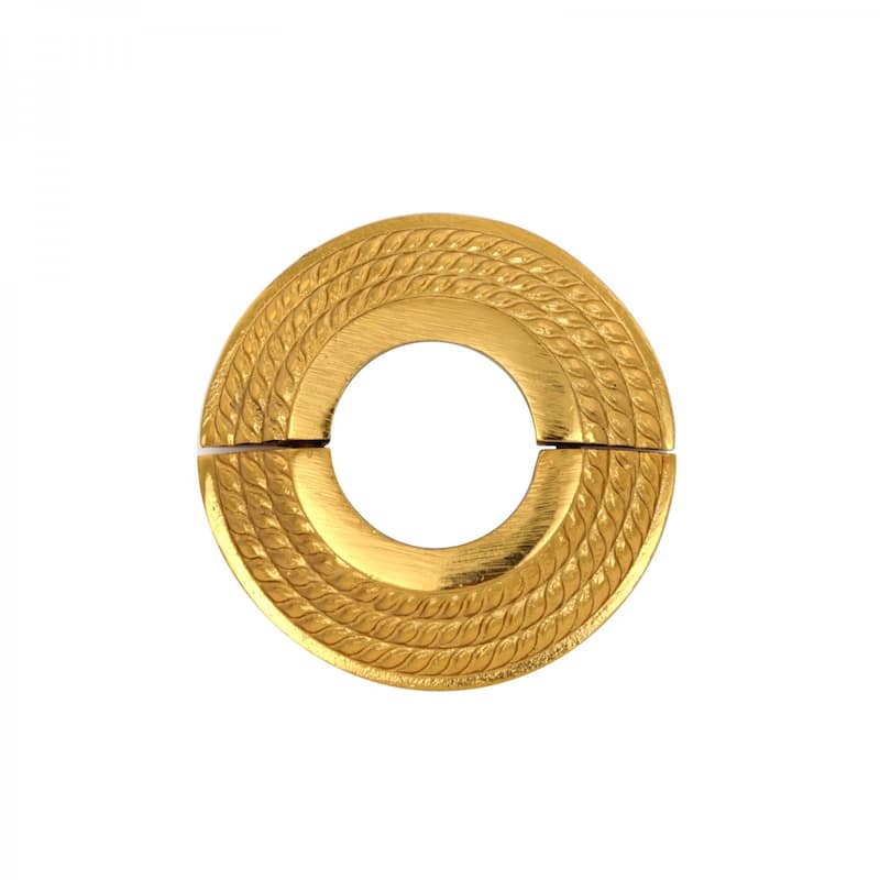 Brass Finish Aluminum Radiator Flange Triple Roped Style 1" (IPS) Pipe Flanges 1.38" ID - 3.13" OD Renovators Supply
