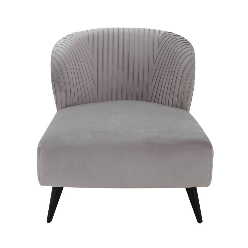 Maliah Pleated Velvet Upholstered Chaise