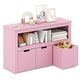 preview thumbnail 7 of 30, 3-Drawer Storage Cabinet with Slide-Out Drawers and Wheels for Multi-Functional Home Organizer - 40" x 13" x 24.5" (L x W x H)