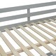 preview thumbnail 8 of 24, Full over Full Bunk Bed with Ladder & Gray Solid Wood