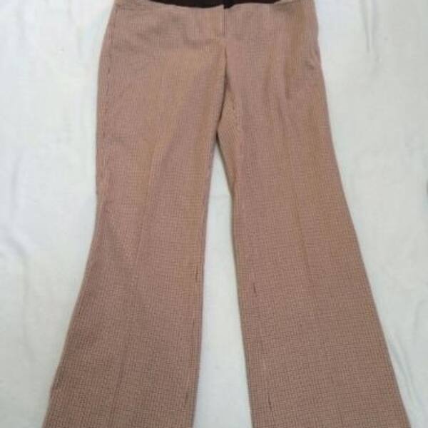 Shop Express Pants Womens Size 2r Brown Plaid Business Casual