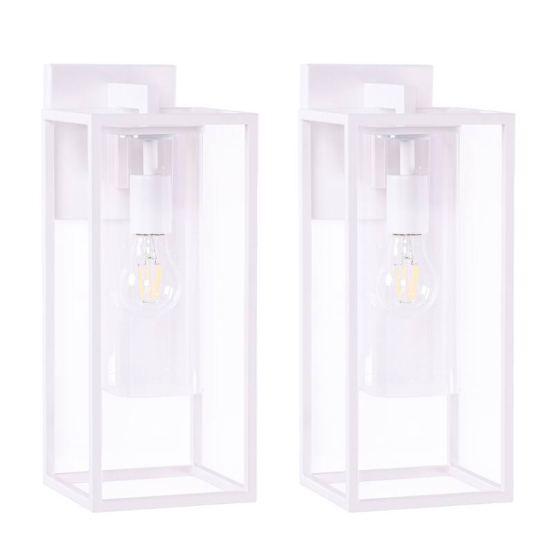 Outdoor Wall Sconce with Clear Glass Shade