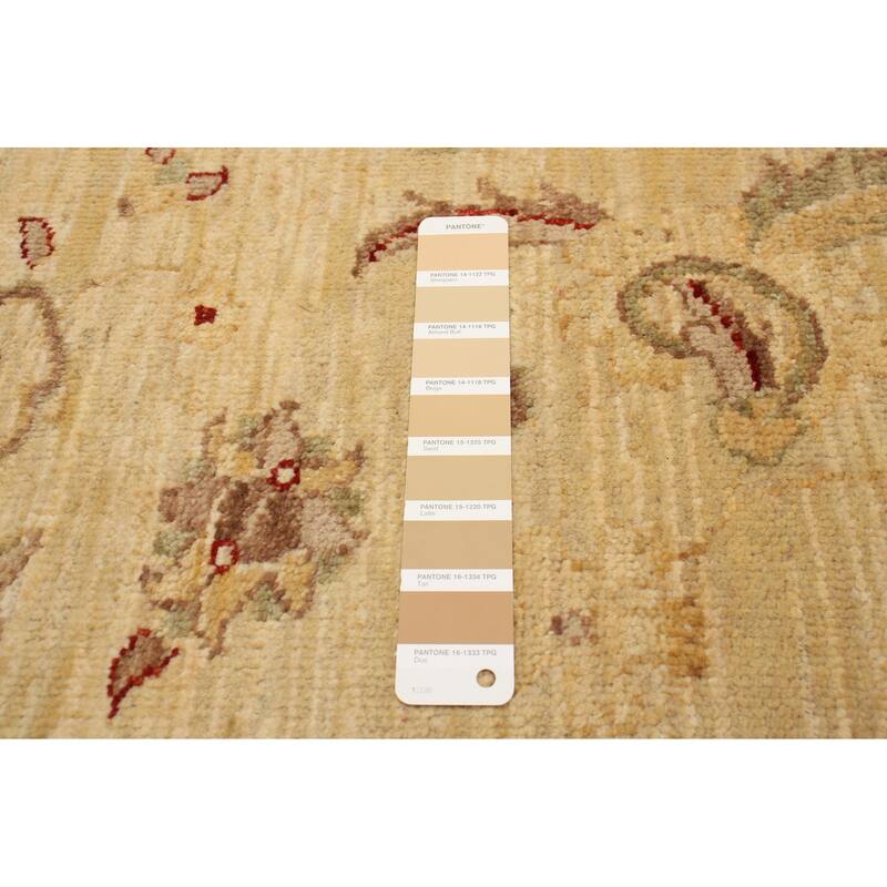 ECARPETGALLERY Hand-knotted Peshawar Oushak Beige Wool Rug - 3'1 x 5'1