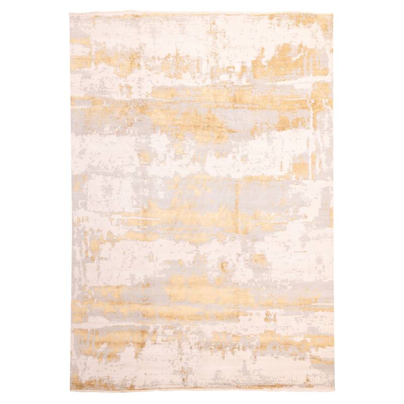 ECARPETGALLERY Hand-knotted Legacy Ivory Silk, Wool Rug - 9'11 x 13'9