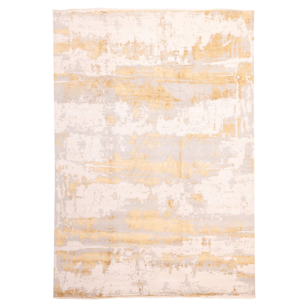 ECARPETGALLERY Hand-knotted Legacy Ivory Silk, Wool Rug - 9'11 x 13'9