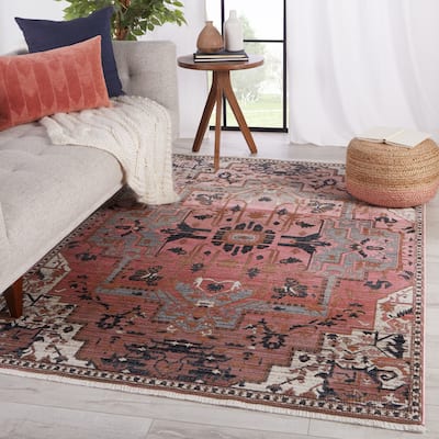 Bellona Medallion Pink/ Gray Area Rug