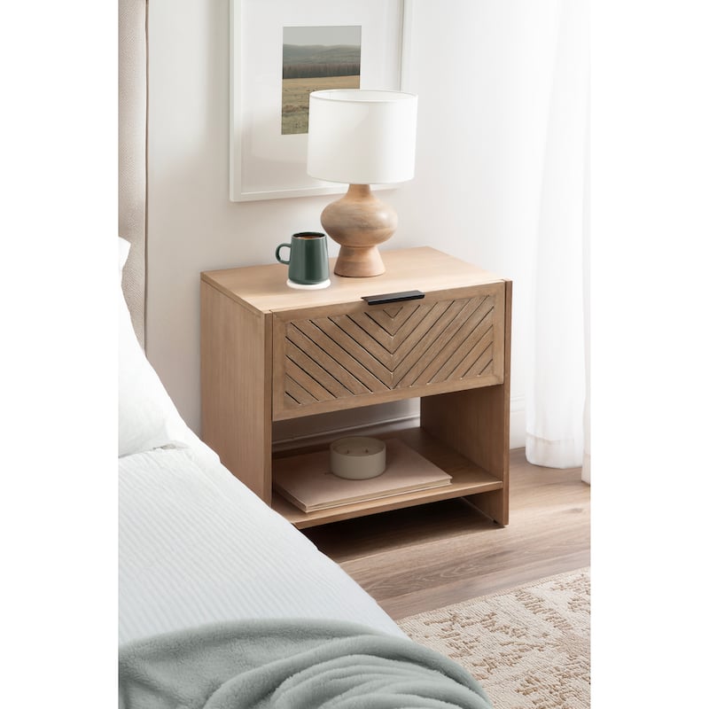 Kate and Laurel Mezzeta Wood Side Table