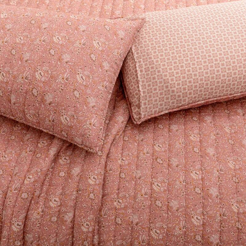 Wonderful Cotton Voile Quilt Set 3 Piece Floral Printed