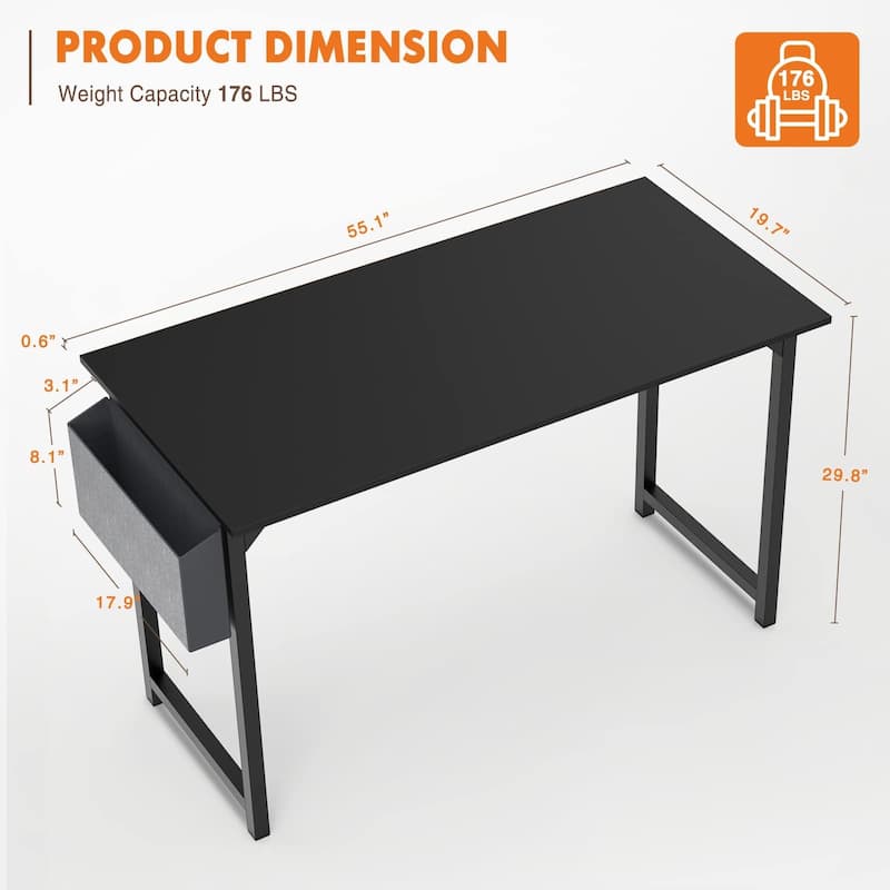 Modern Simple Style Wooden Work Office Desks with Storage - Bed Bath