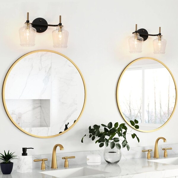Bathroom sconces black on sale