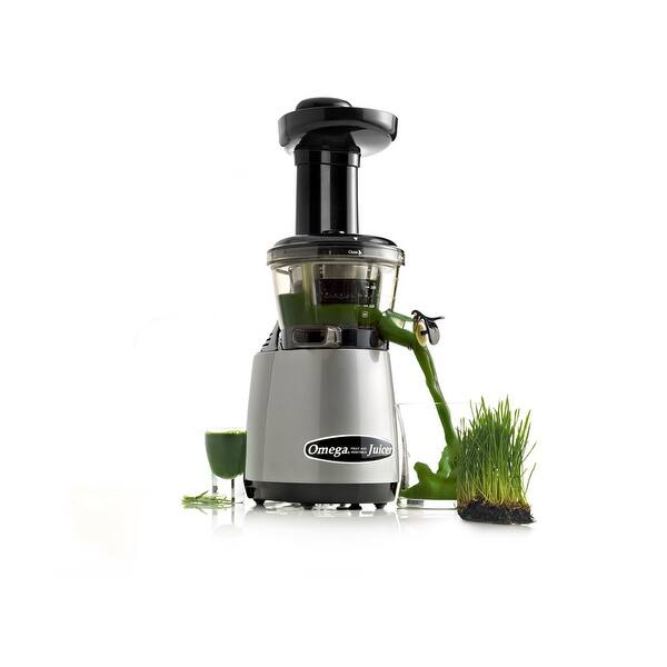 Shop Omega Juicers Vrt400hds Vertical Masticating Juicer With Flap Silver Black Overstock 21339138