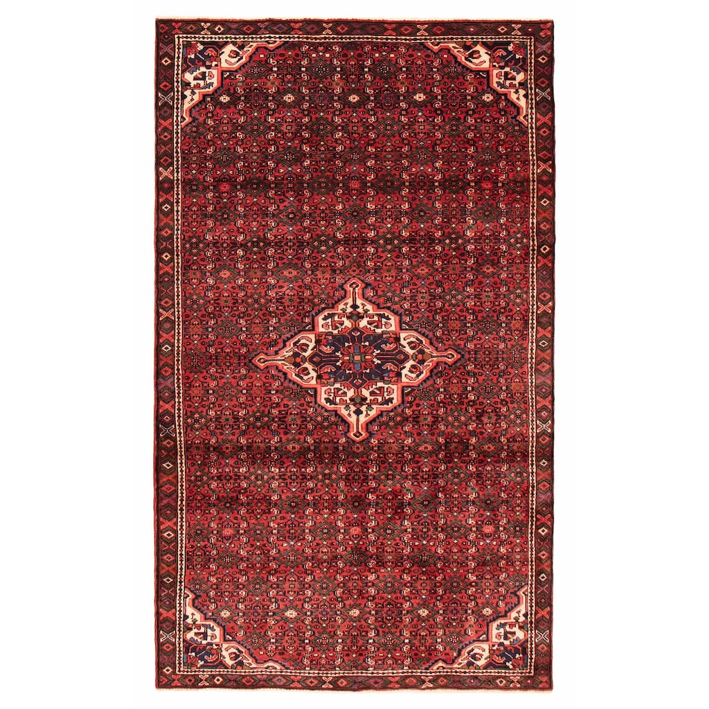 ECARPETGALLERY Hand-knotted Andelz Red Wool Rug - 5'3 x 8'10