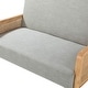 preview thumbnail 38 of 38, Criss Handcrafted Solid Wood Upholstered Loveseat with Rattan Arms