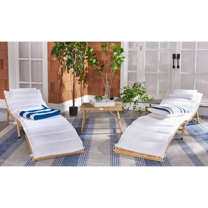SAFAVIEH Outdoor Blaguna 3-Piece Sun Lounger Set - 83Wx20Dx24H