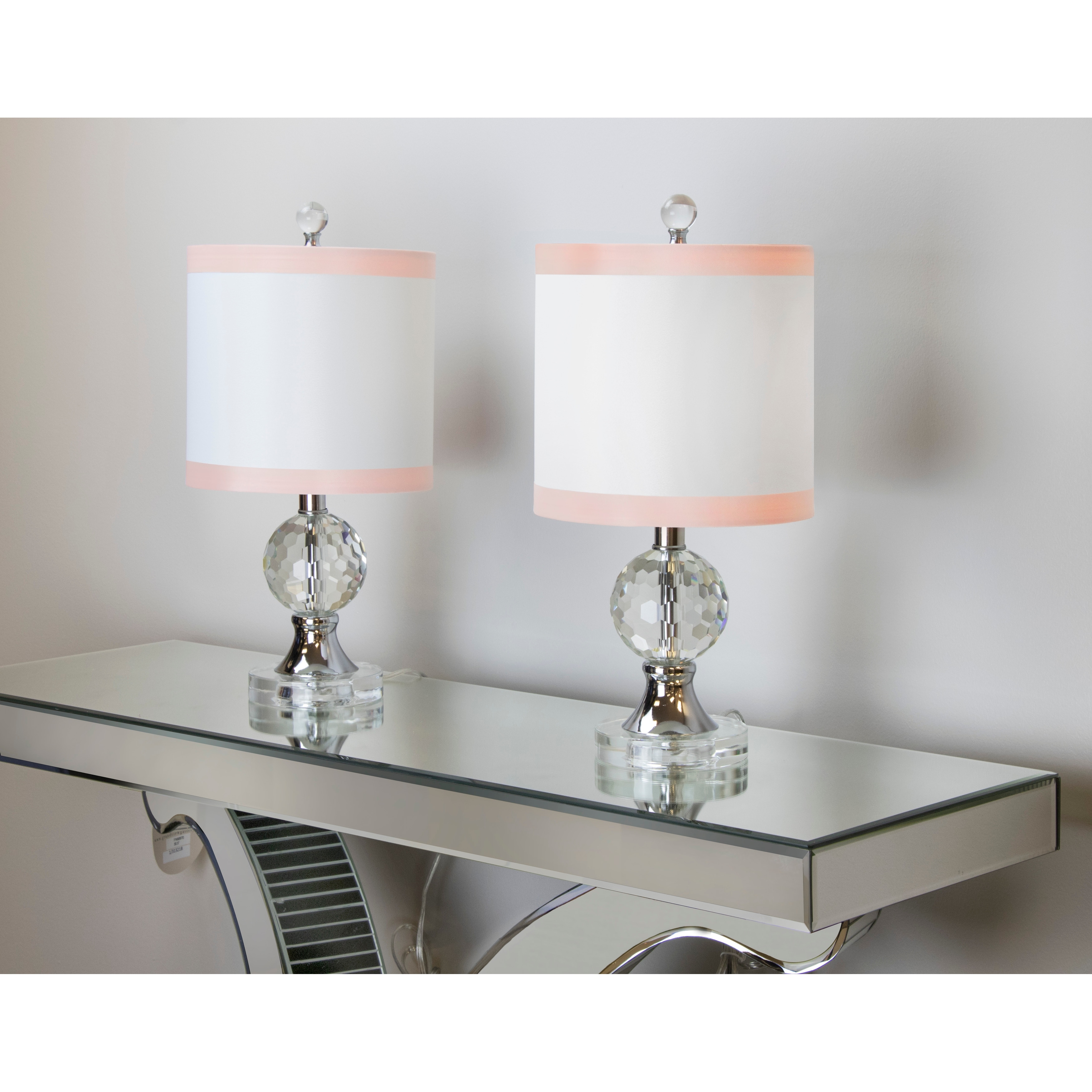 pink crystal table lamp