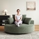 preview thumbnail 79 of 89, GDFStudio - Lavelle Corduroy 360 Degree Swivel Chair Fluffy Modern Sleeper