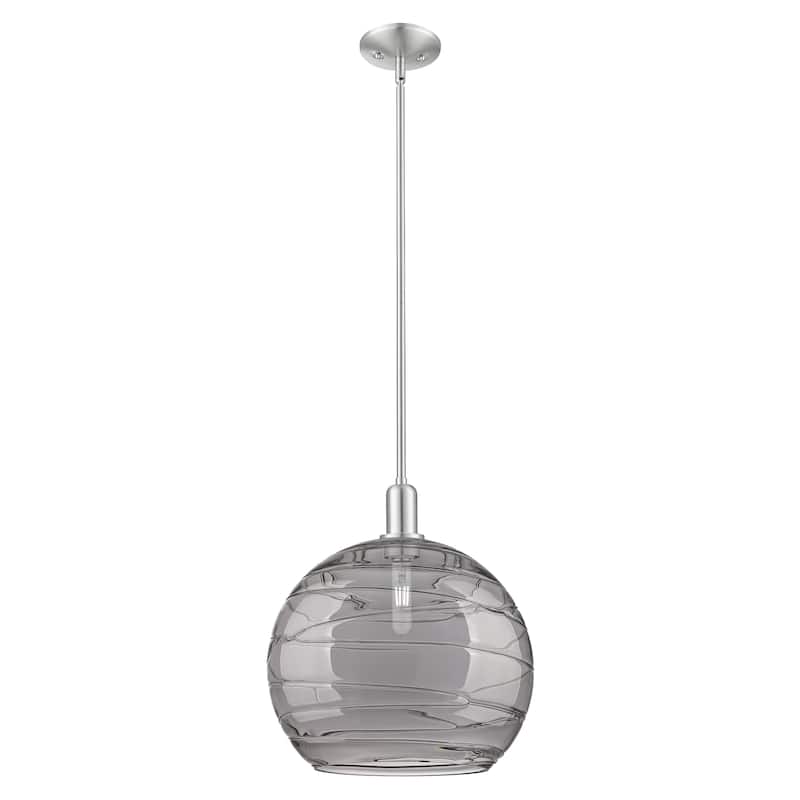 Innovations Lighting Endless Possibilities Arcadia - Athens Deco Swirl - 1 Light 14" Stem Hung Mini Pendant - Brushed Satin Nickel