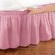 preview thumbnail 15 of 30, Elastic Bed Wrap Ruffle Bed Skirt Rose - Queen/King