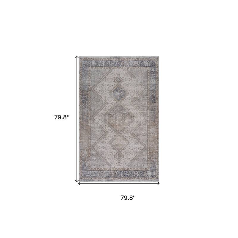 Bigi Distressed Abstract Modern Stain Resistant Woven Area Rug By HomeRoots