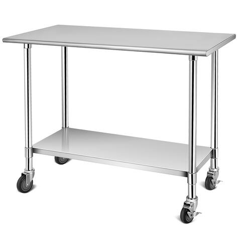 Costway 36'' x 24''48'' x 24'' Stainless Steel Commercial Kitchen