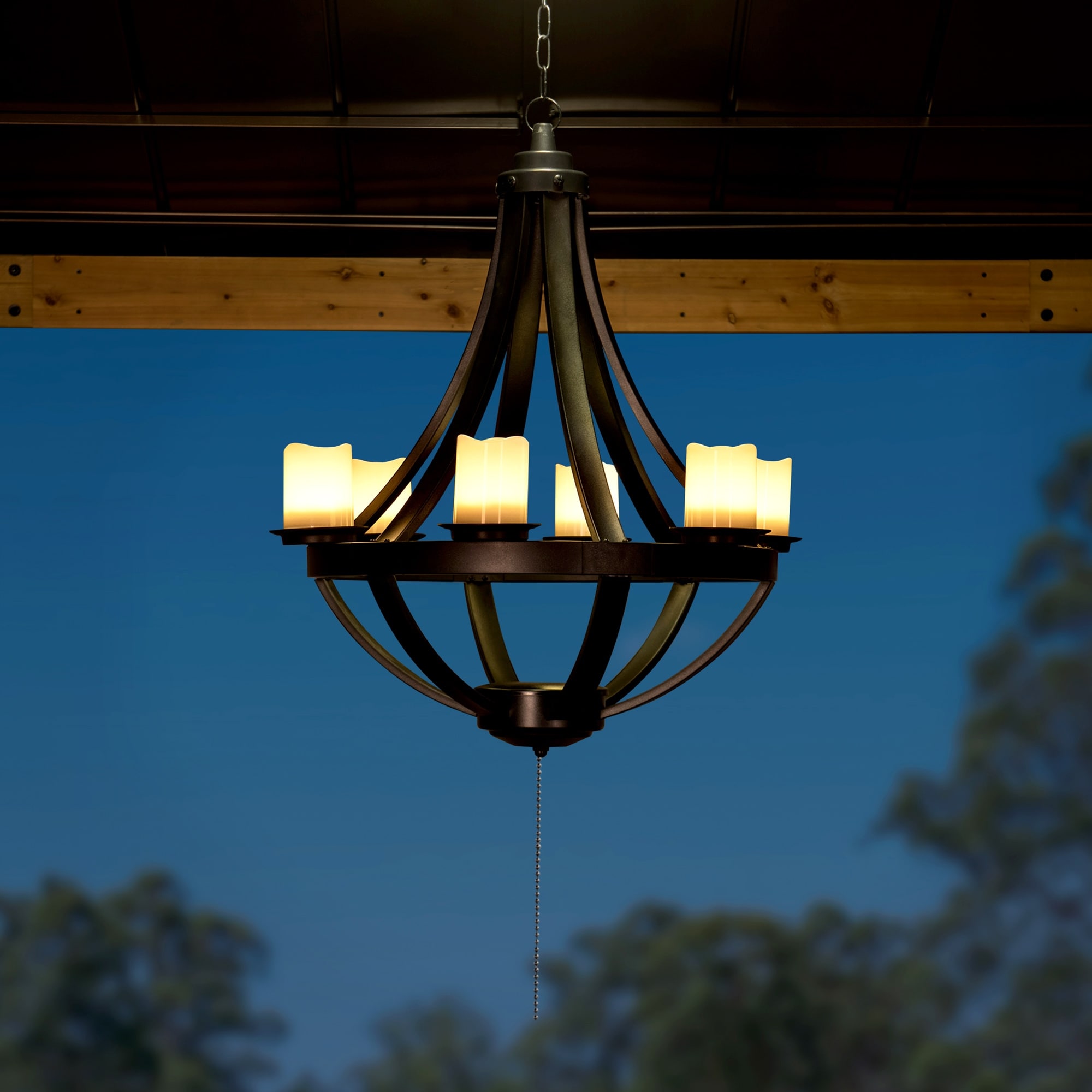 Sunjoy battery clearance led chandelier
